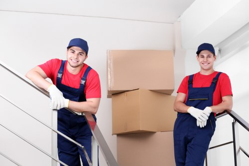 Professional Hampstead movers handling boxes and furniture with efficiency