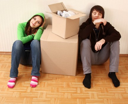 Packing boxes for a Hampstead home move