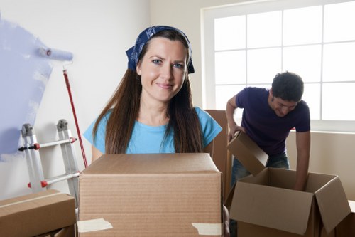 Removal van and loading process for a Hampstead residential property