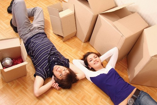 Professional moving truck helping with loading in Hampstead