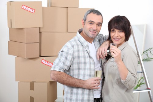 Loading office items safely for a move in Hampstead