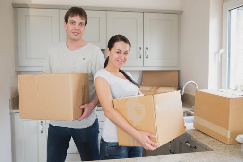 Fragile belongings being safely handled by experienced Hampstead movers